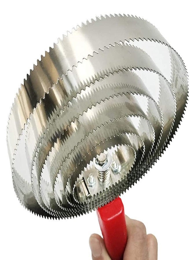 Abustle pig Reversible Stainless Steel Curry Comb/Curry Comb Horse Brush Scraper with Soft Touch Grip (Red) - Image 3